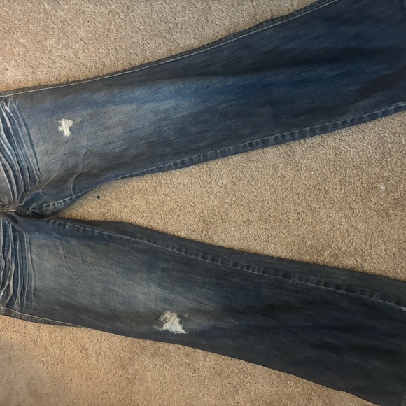 New York & Company Women's Blue Straight Leg Jeans - Picture 4 of 6